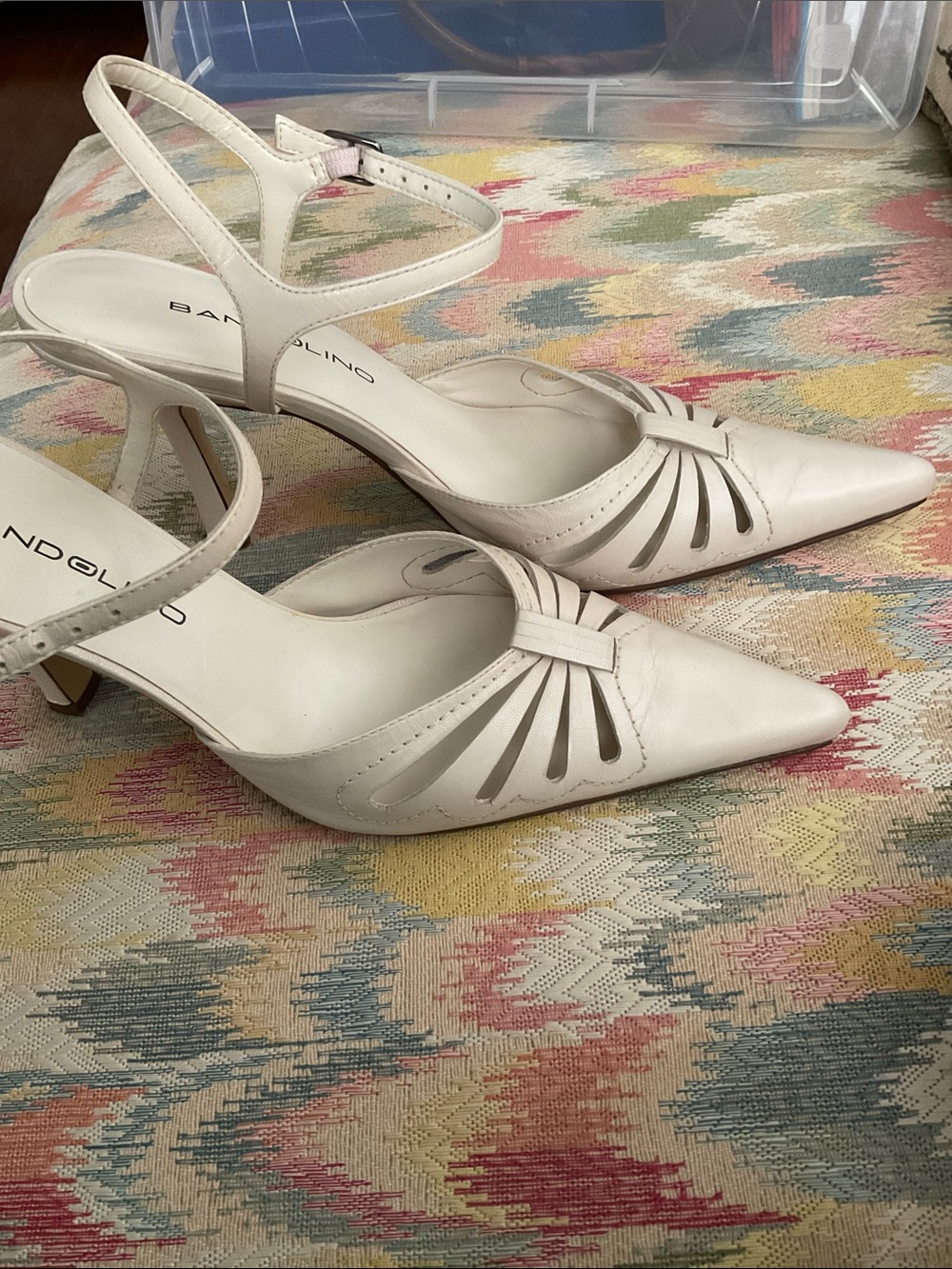Bandolino Women's cream Ankle Strap Pumps - Picture 4 of 7